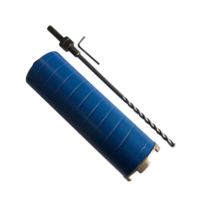 EDiamondTools 3" Dry Diamond Core Drill Bits for Brick and Block with 1/2" Shank Pilot Bit Adapter, 9.5" Drilling Depth, 5/8"-11 Arbor - Image 1